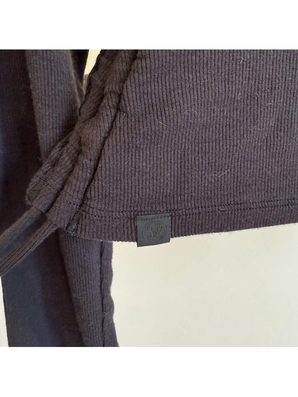 NWOT Lululemon Black Side-Cinch Ribbed Cardigan 6